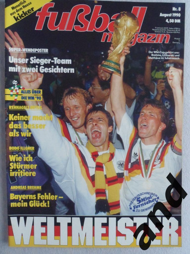 журнал Kicker футбол № 12 (1990) + двойной постер сб. ФРГ