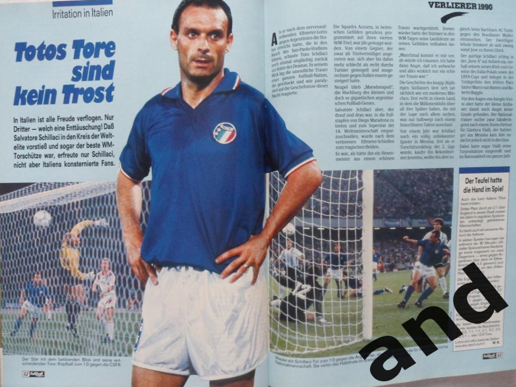 журнал Kicker футбол № 12 (1990) + двойной постер сб. ФРГ 6