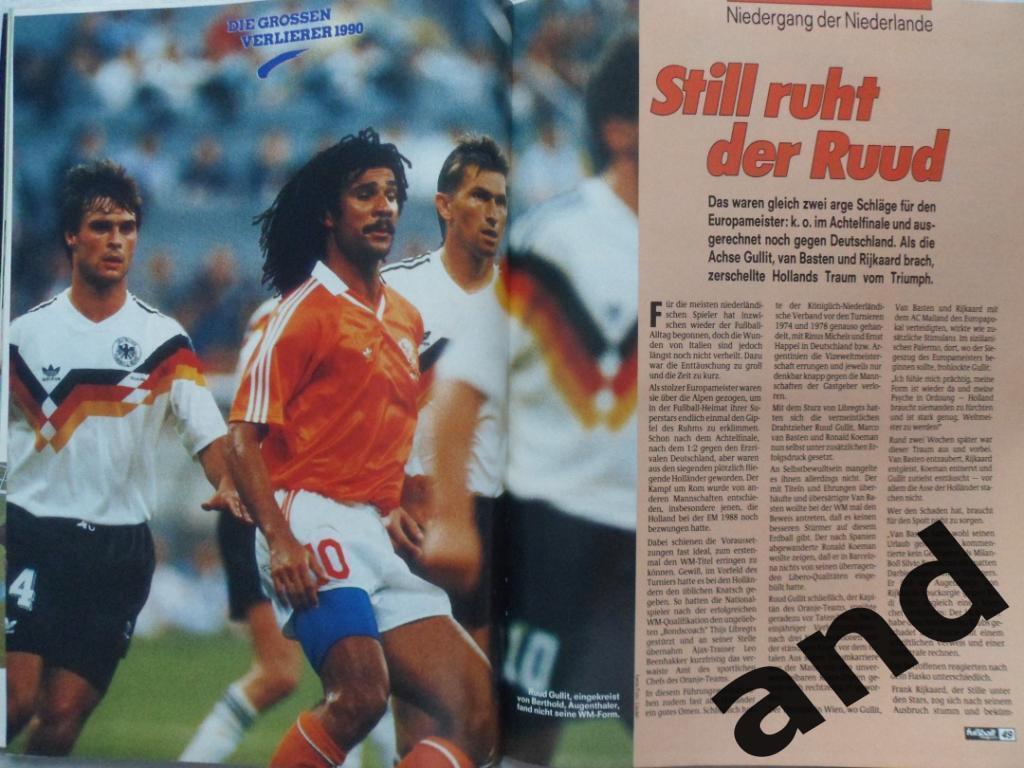 журнал Kicker футбол № 12 (1990) + двойной постер сб. ФРГ 7