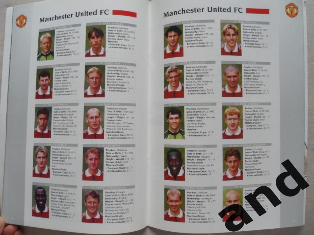 программа Манчестер Юнайтед - Бавария Лига Чемпионов 1999 Финал 4