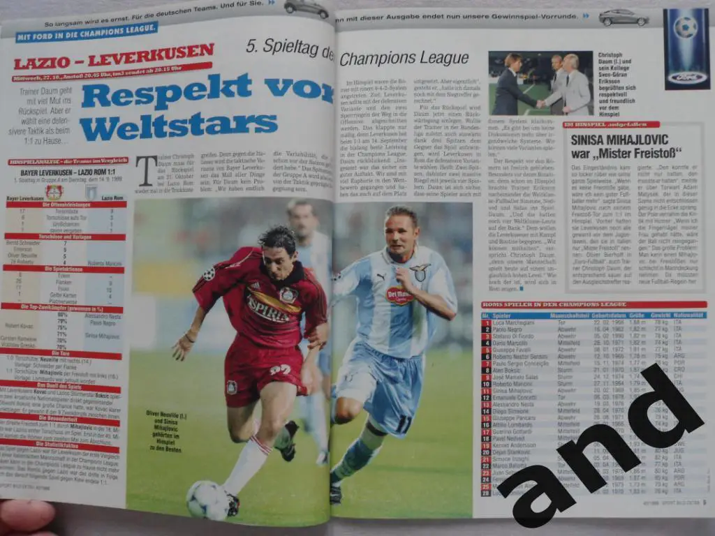 спецвыпуск - программа тура еврокубков (20 октября 1999) 2