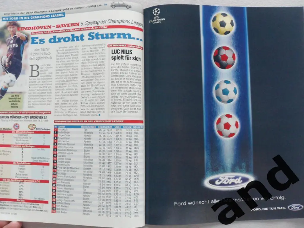 спецвыпуск - программа тура еврокубков (20 октября 1999) 3