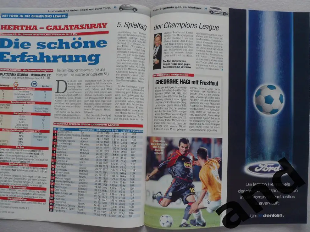 спецвыпуск - программа тура еврокубков (20 октября 1999) 4