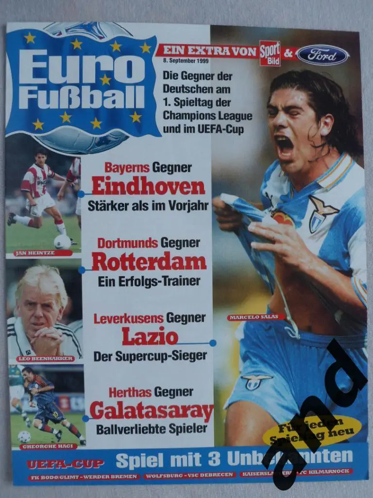 спецвыпуск - программа тура еврокубков (8 сентября 1999)