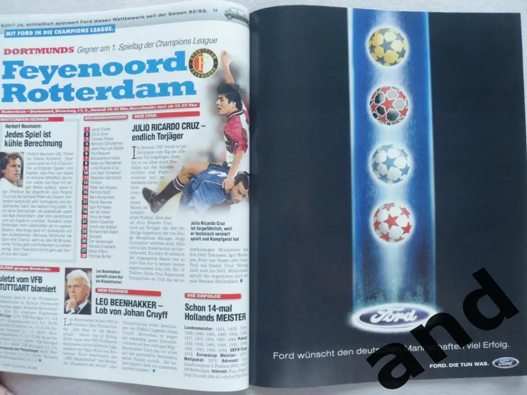 спецвыпуск - программа тура еврокубков (8 сентября 1999) 2