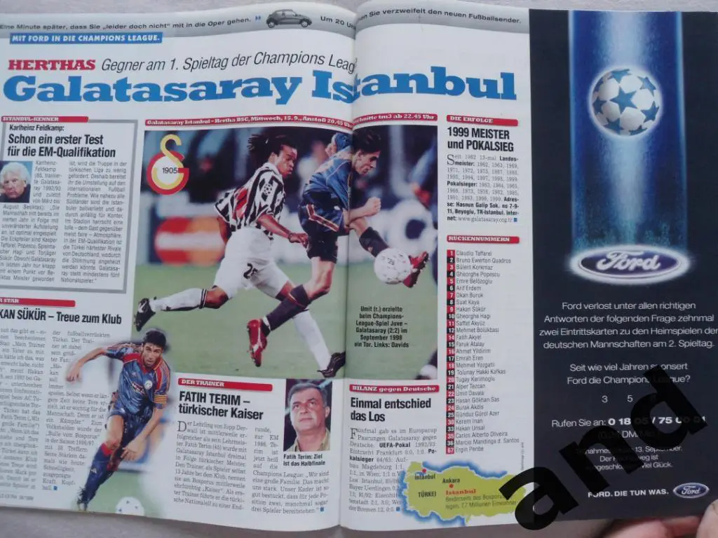 спецвыпуск - программа тура еврокубков (8 сентября 1999) 4