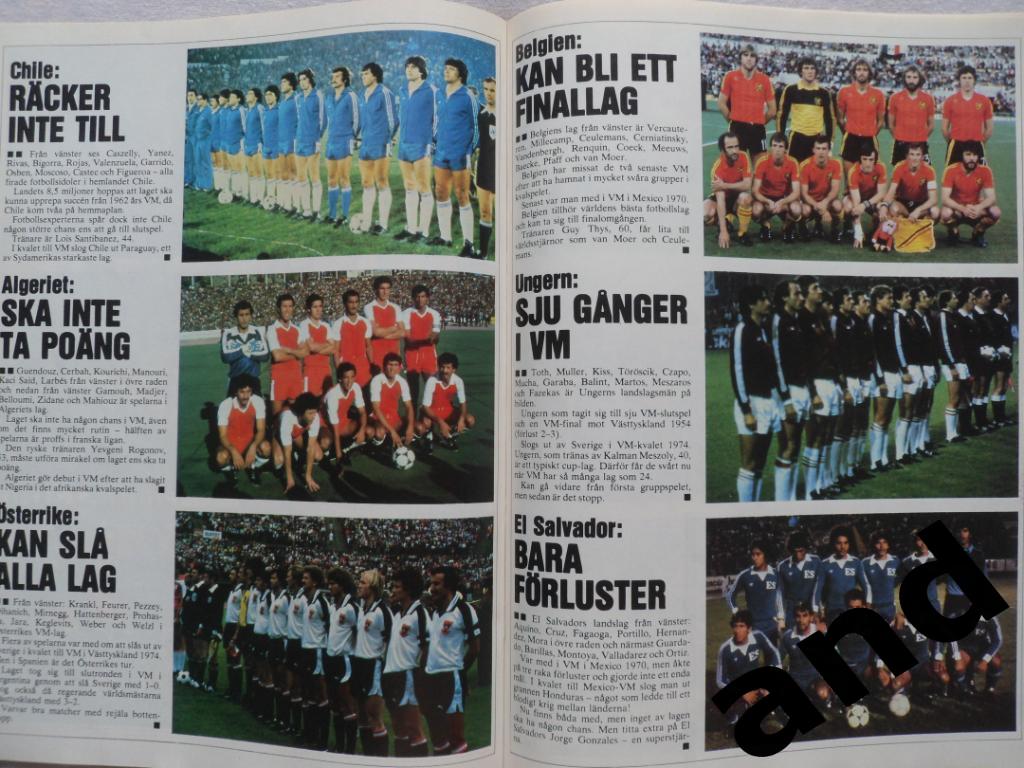 журнал Спорт (Швеция) № 4 (1982) фото всех команд к ЧМ-82 6