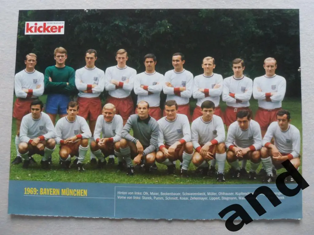 Kicker постер Бавария 1969