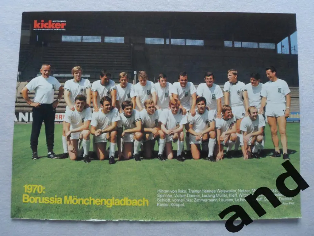 Kicker постер Боруссия Менхенгладбах 1970