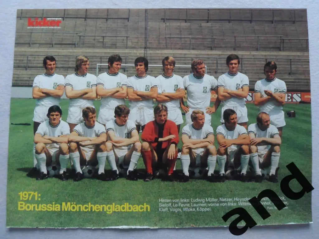 Kicker постер Боруссия Менхенгладбах 1971