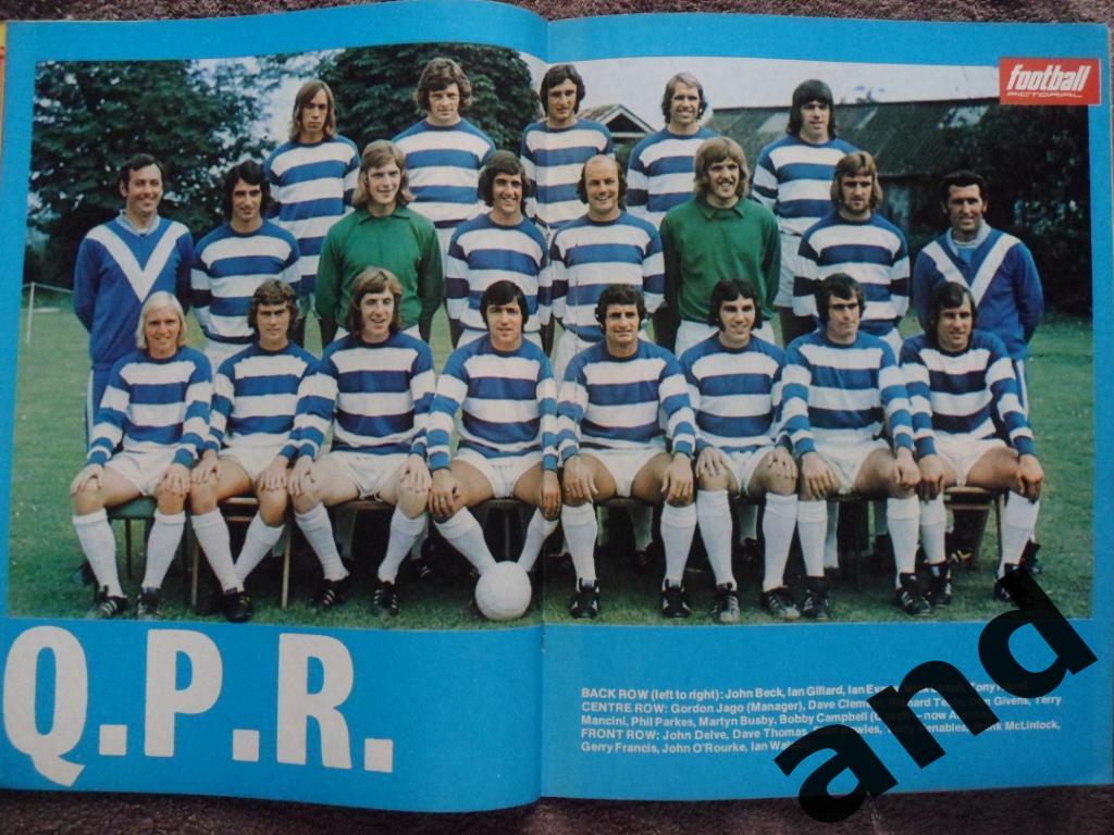Football Pictorial янв. 1974 большой постер Куинс парк рейн. + Йорк сити 1