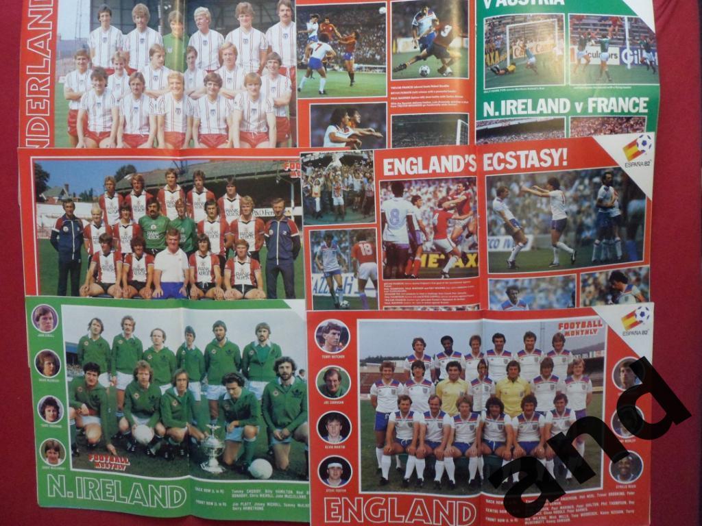Football Monthly (Англия) 1982 -12 шт. годовой комплект/ большие постеры команд 1