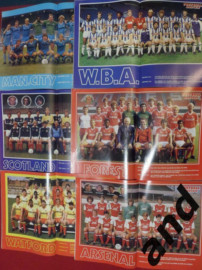 Football Monthly (Англия) 1982 -12 шт. годовой комплект/ большие постеры команд 2
