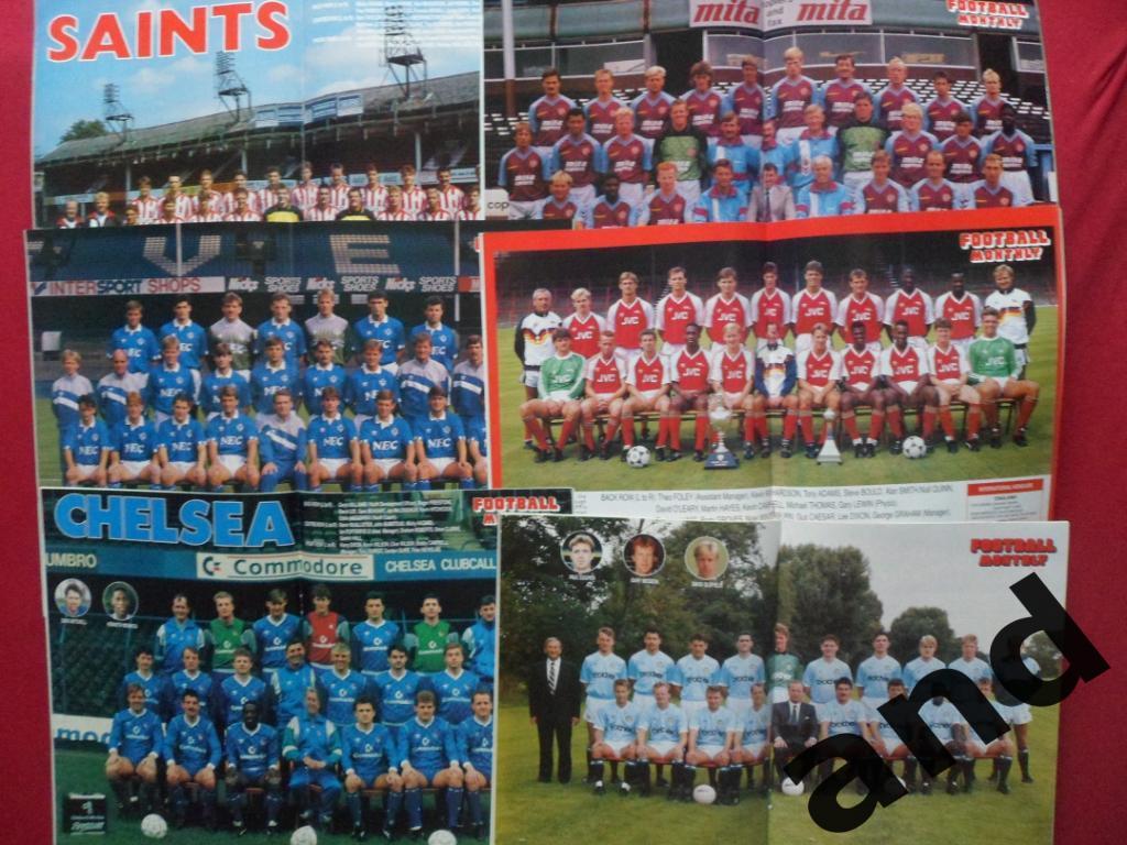 Football Monthly (Англия) 1989 -12 шт. годовой комплект/ большие постеры команд 2