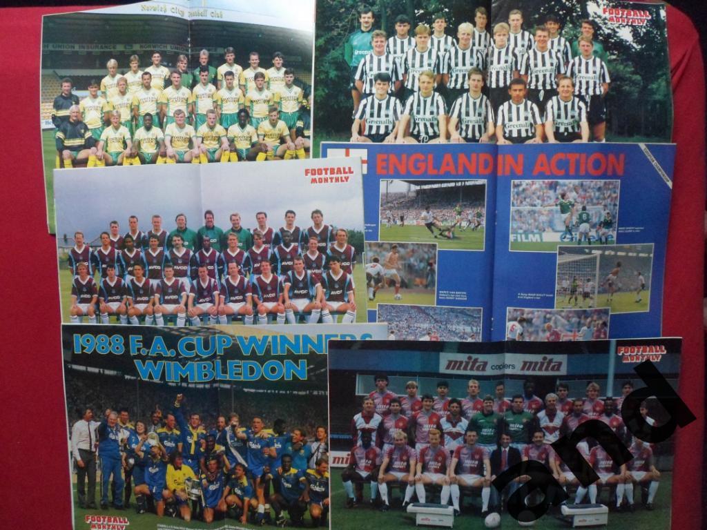 Football Monthly (Англия) 1988 -12 шт. годовой комплект/ большие постеры команд 2