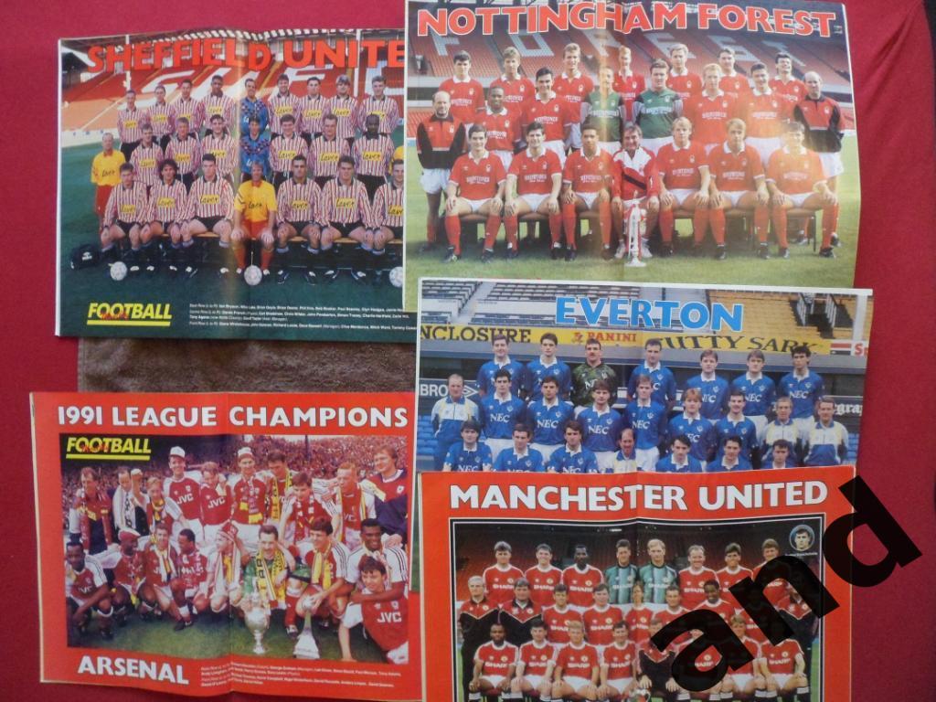 Football Monthly (Англия) 1991 -12 шт. годовой комплект/ большие постеры команд 2