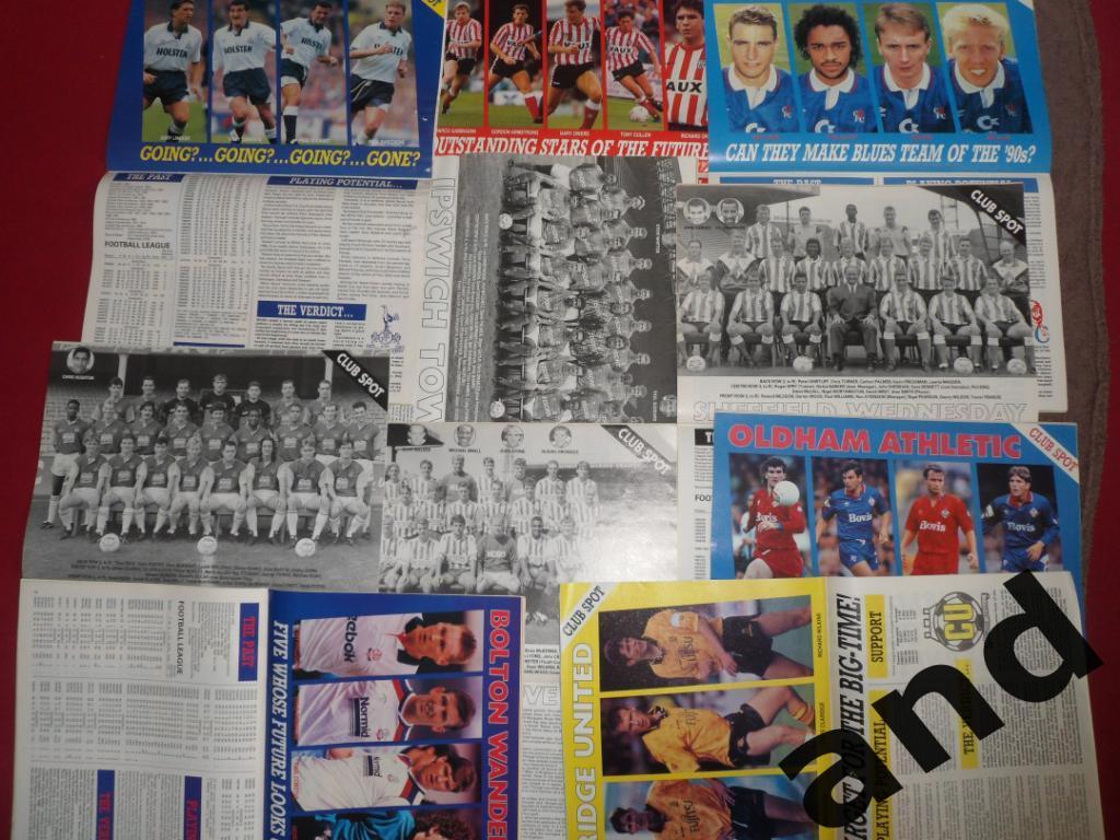 Football Monthly (Англия) 1991 -12 шт. годовой комплект/ большие постеры команд 3