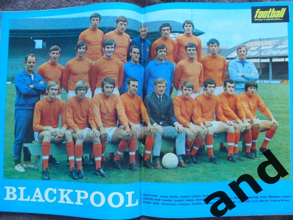 Football Pictorial нояб. 1971 большой постер Блэкпул 1
