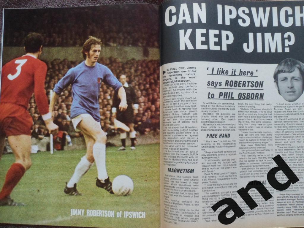 Football Pictorial нояб. 1971 большой постер Блэкпул 2