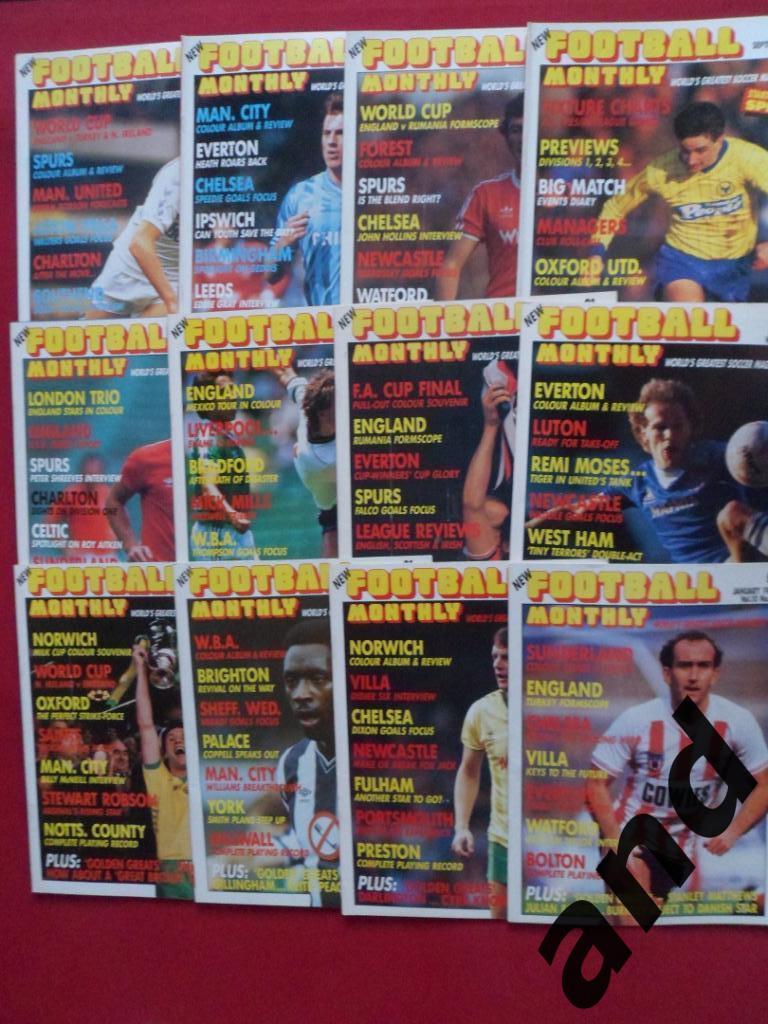 Football Monthly (Англия) 1985 -12 шт. годовой комплект/ большие постеры команд