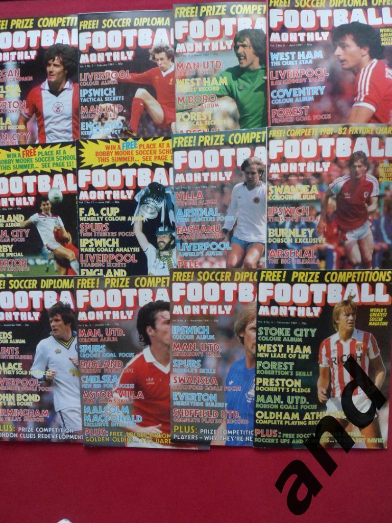 Football Monthly (Англия) 1981 -12 шт. годовой комплект/ большие постеры команд