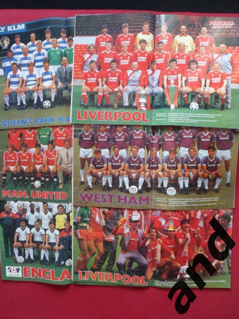 Football Monthly (Англия) 1986 -12 шт. годовой комплект/ большие постеры команд 1