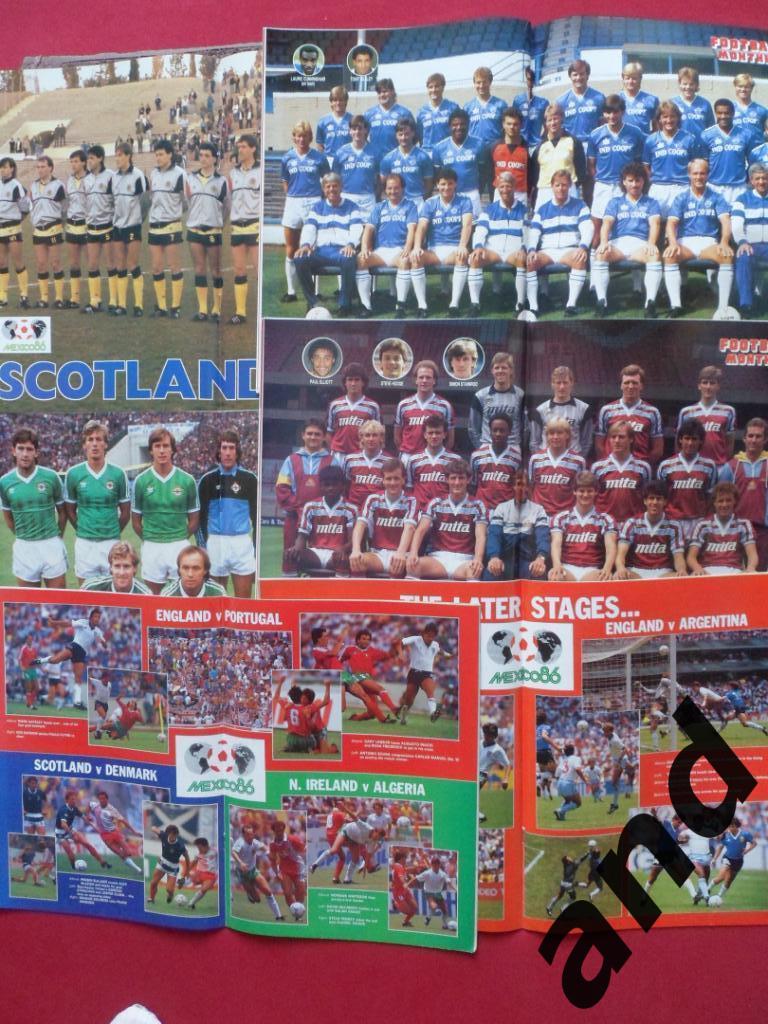 Football Monthly (Англия) 1986 -12 шт. годовой комплект/ большие постеры команд 2