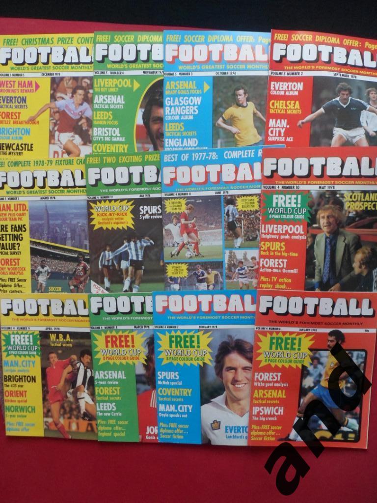Football (Англия) 1978 -12 шт. годовой комплект/ большие постеры команд