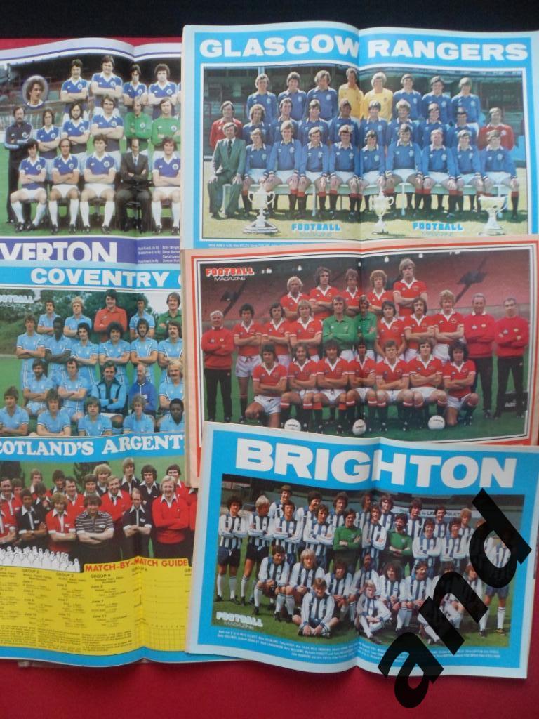 Football (Англия) 1978 -12 шт. годовой комплект/ большие постеры команд 1