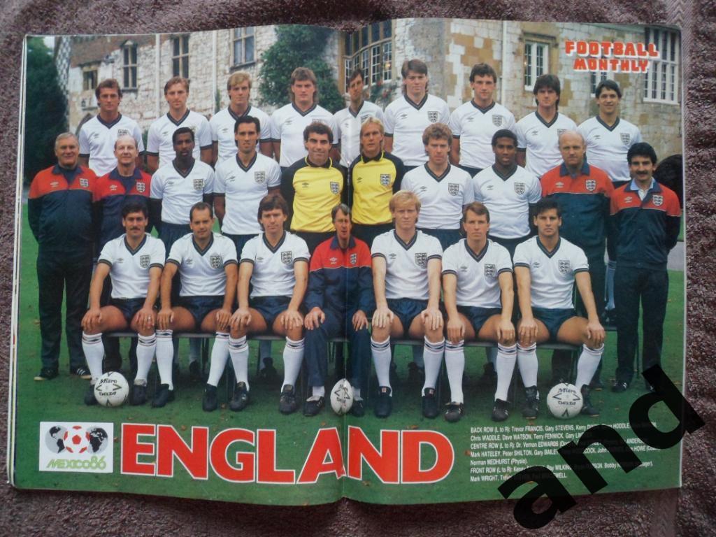 Football Monthly май 1986 / 2 больших постера: Англия, Оксфорд юнайтед 1