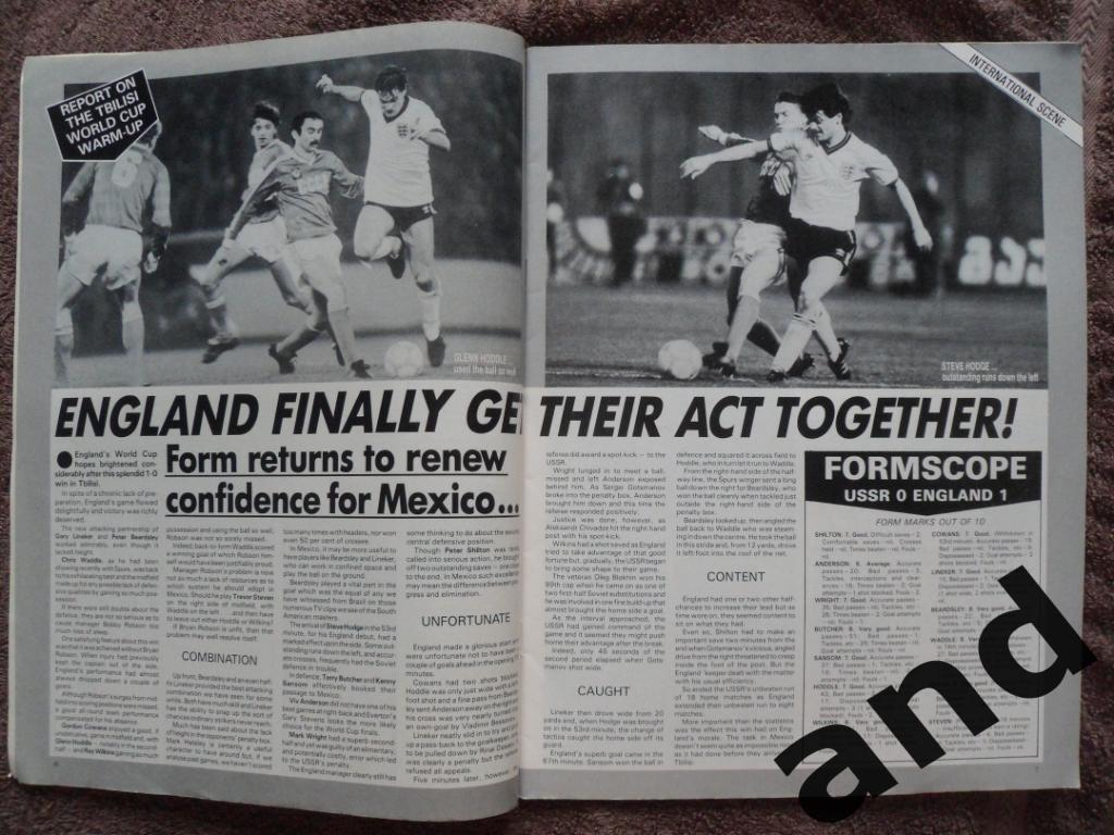 Football Monthly май 1986 / 2 больших постера: Англия, Оксфорд юнайтед 7