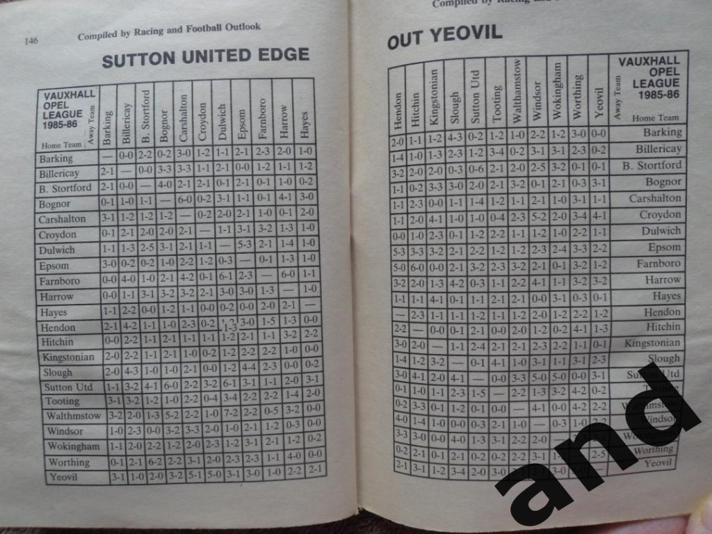 Футбол 1986-87 календарь-справочник британского футбола 2