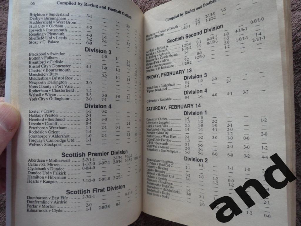Футбол 1986-87 календарь-справочник британского футбола 6