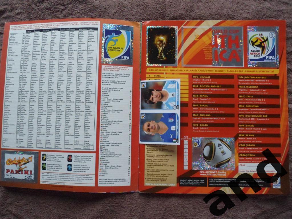 Альбом панини panini чемпионат мира 2010 (572 наклейки) немецкая версия 1