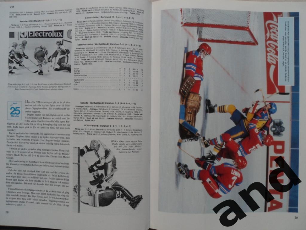 книга-фотоальбом Хоккей. Шведский ежегодник Тре кронор - 1983 г. 6