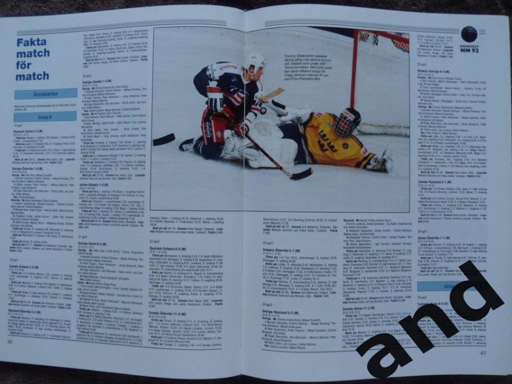 книга-фотоальбом История шведского хоккея 1993 г 7