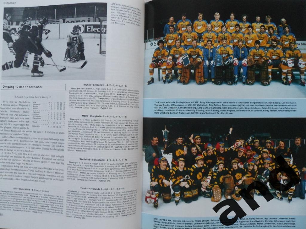 книга-фотоальбом Хоккей. Шведский ежегодник Тре кронор - 1978 г. 1