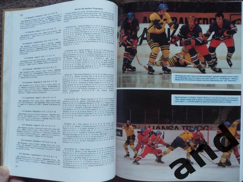 книга-фотоальбом Хоккей. Шведский ежегодник Тре кронор - 1976 г. 2