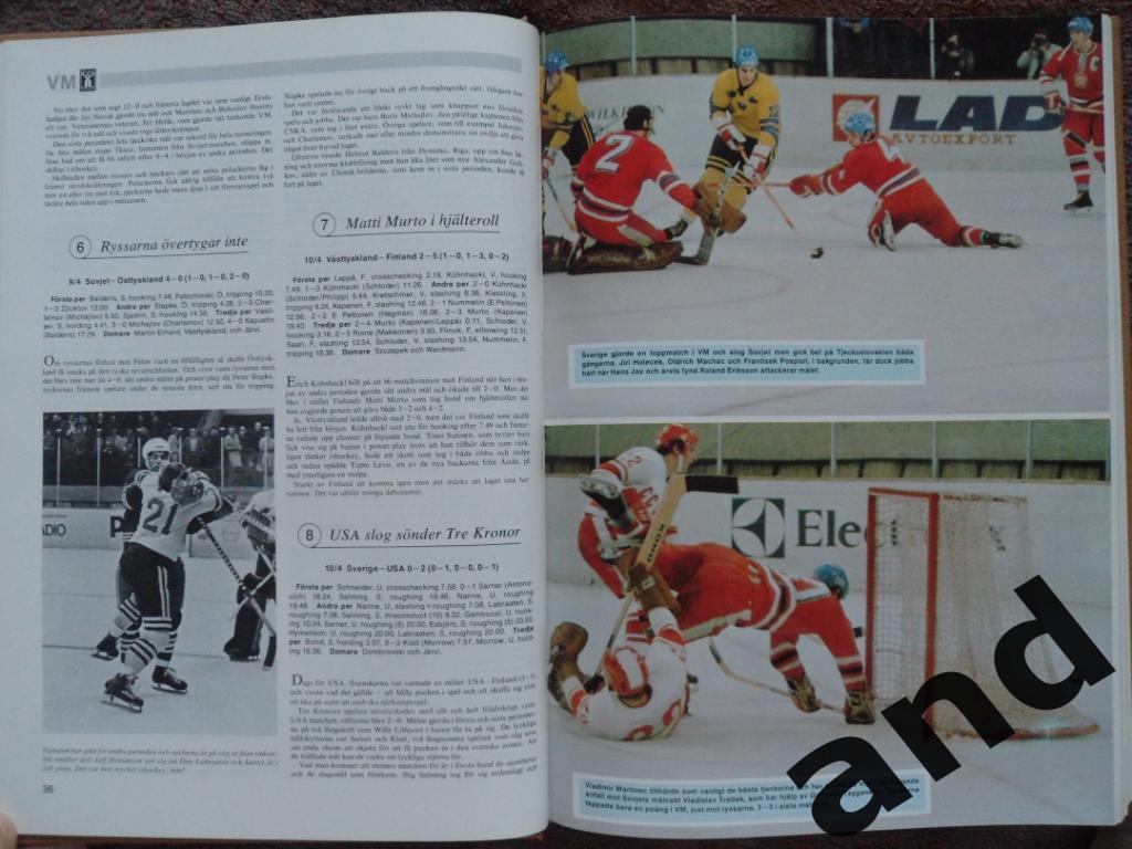 книга-фотоальбом Хоккей. Шведский ежегодник Тре кронор - 1976 г. 6