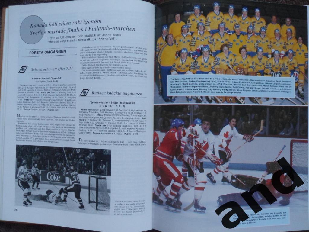 книга-фотоальбом Хоккей. Шведский ежегодник Тре кронор - 1977 г. 1