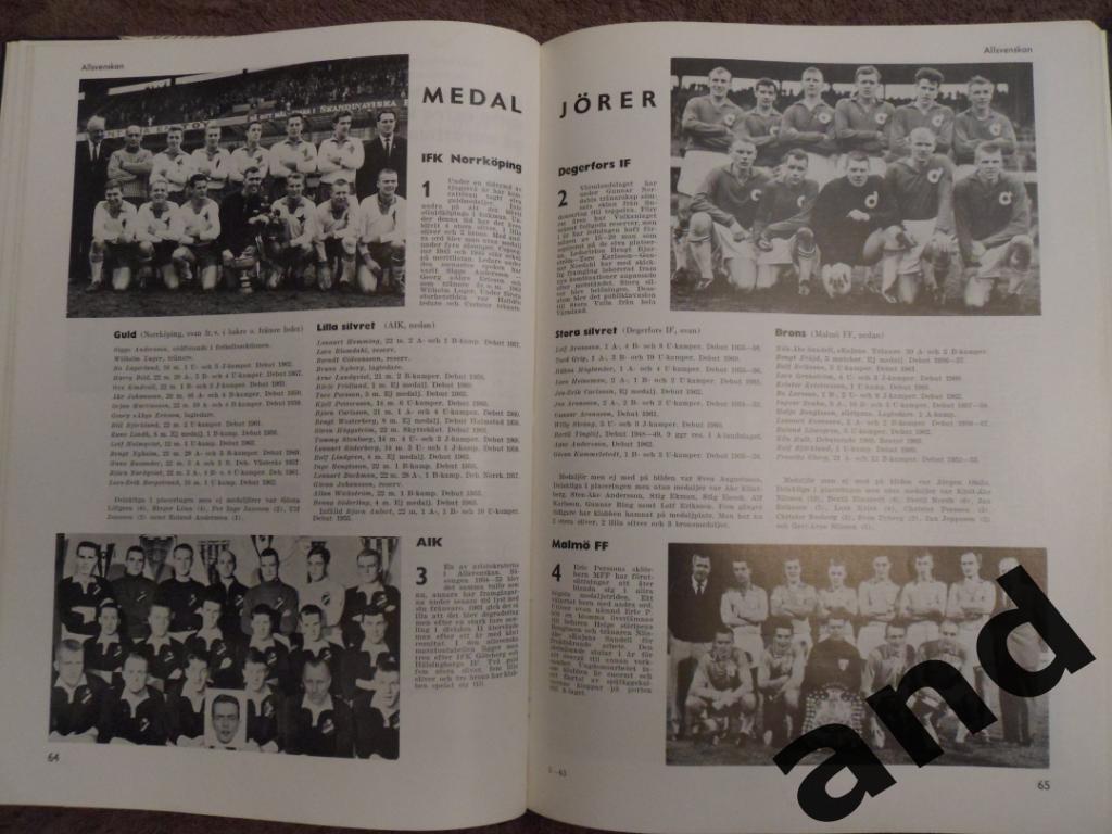книга-фотоальбом История шведского футбола 1963 2
