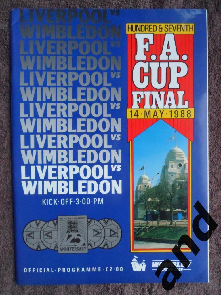 программа Ливерпуль - Уимблдон 1988 Финал Кубок Англии (2 больших постера)