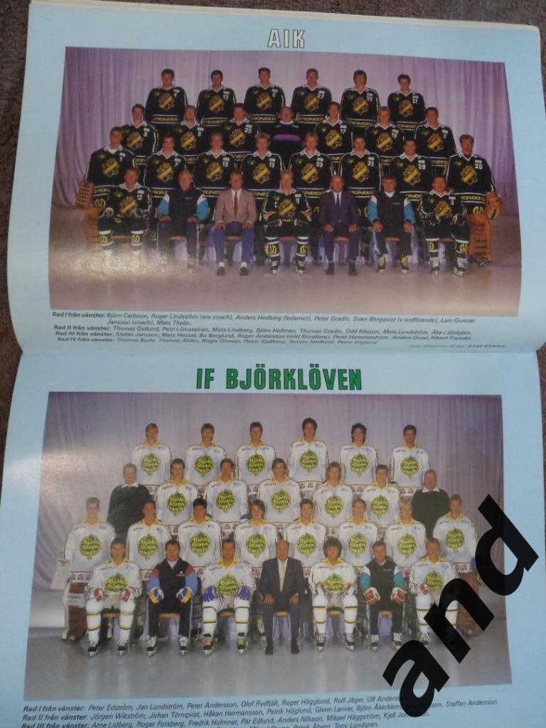 журнал Хоккей (Швеция) № 8 (1988) постеры всех команд Элитсерии 2
