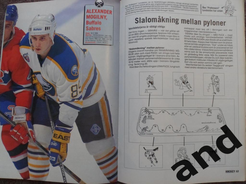 журнал Хоккей (Швеция) № 2 (1994) постеры Даккель, Ягр, Могильный 4