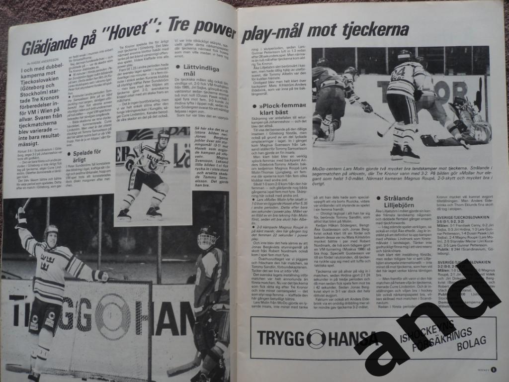 журнал Хоккей (Швеция) № 4 (1987) уценка! 4