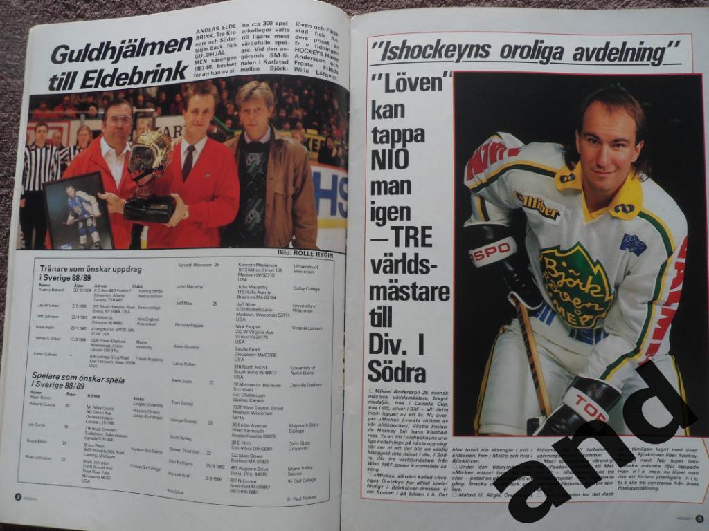 журнал Хоккей (Швеция) № 5 (1988) уценка! 2