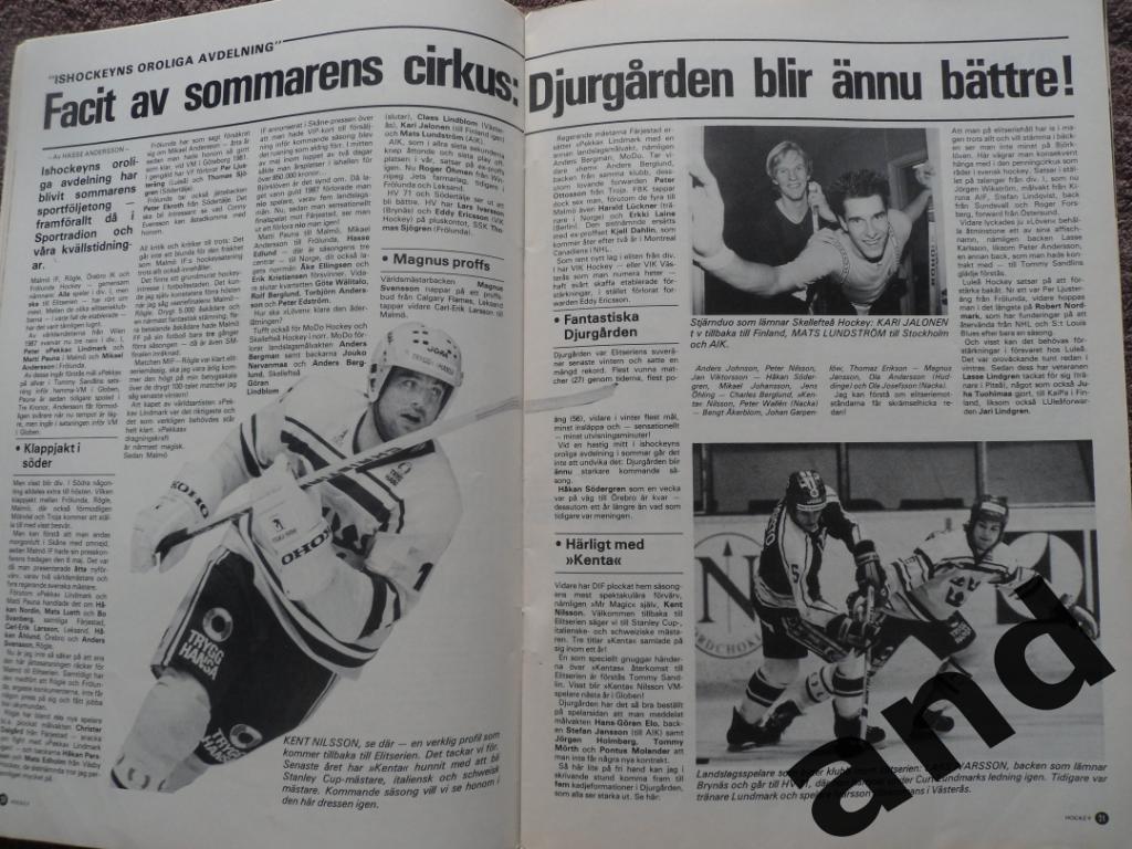 журнал Хоккей (Швеция) № 5 (1988) уценка! 5