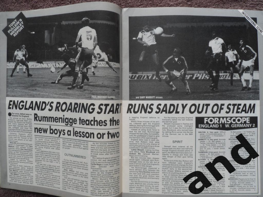 Football Monthly № 3 (1982) большой постер Манчестер Сити 5