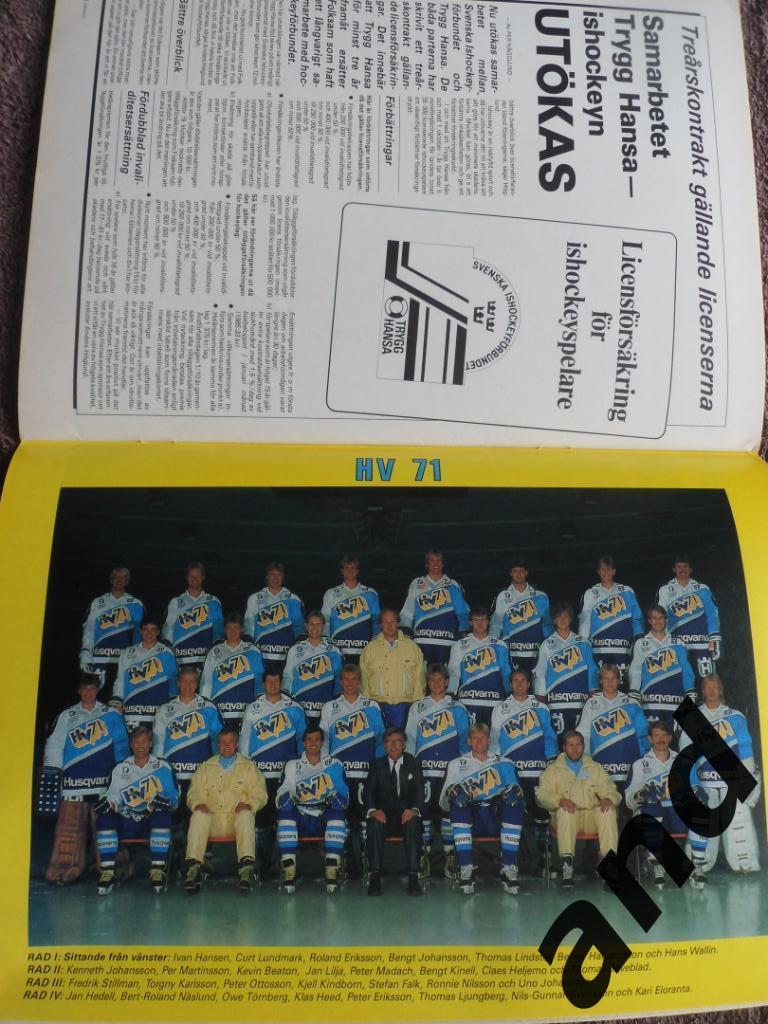 журнал Хоккей (Швеция) № 8 (1985) постеры всех команд Элитсерии 1