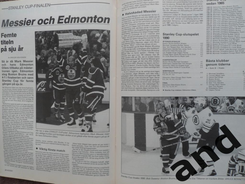 журнал Хоккей (Швеция) № 7 (1990) постер Макаров (уценка!) 4